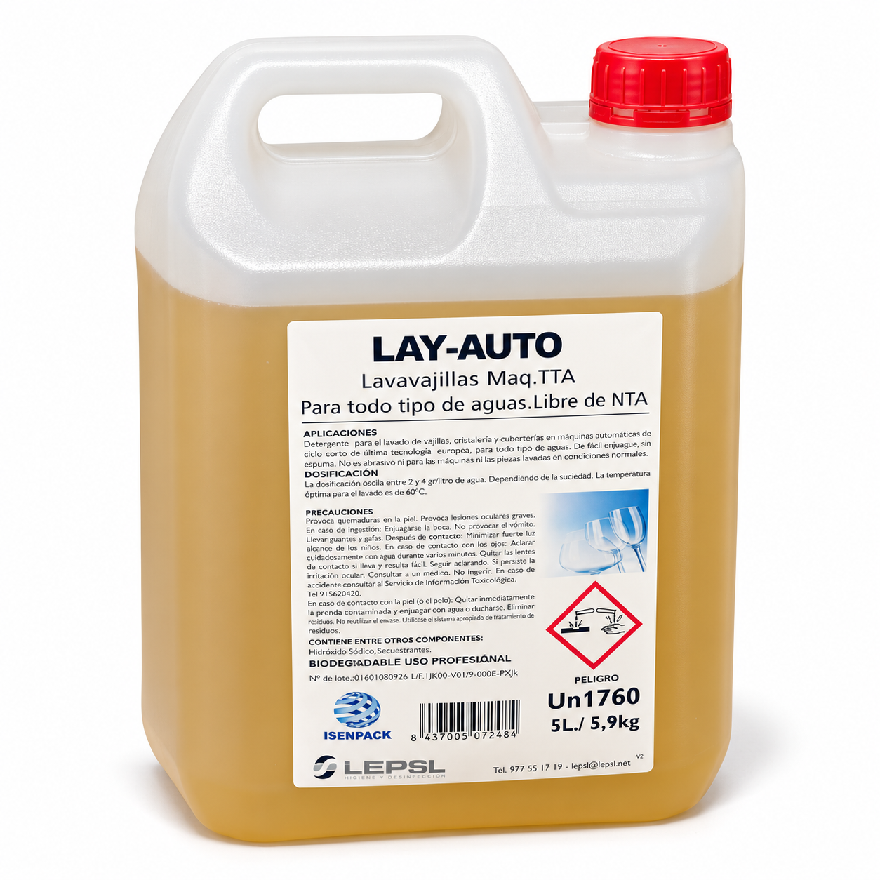 Lavavajillas automático – Garrafa de 5 L, RepoClean