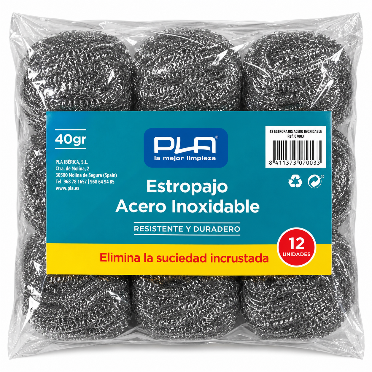 Estropajo de metal – Paquete de 12, RepoClean